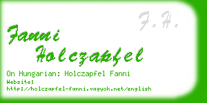 fanni holczapfel business card